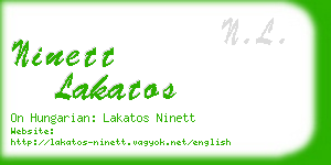 ninett lakatos business card